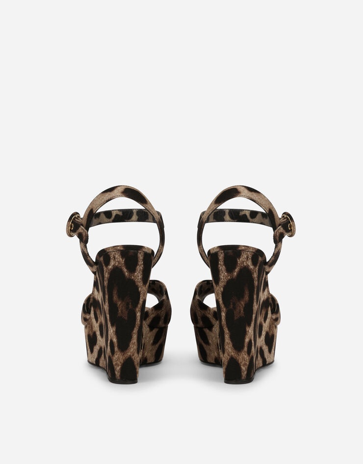 Leopard-printed cotton wedges - 3