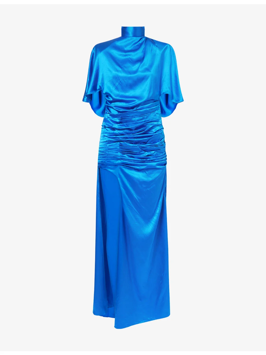 Pheasant Draped Silk Maxi Dress - 1