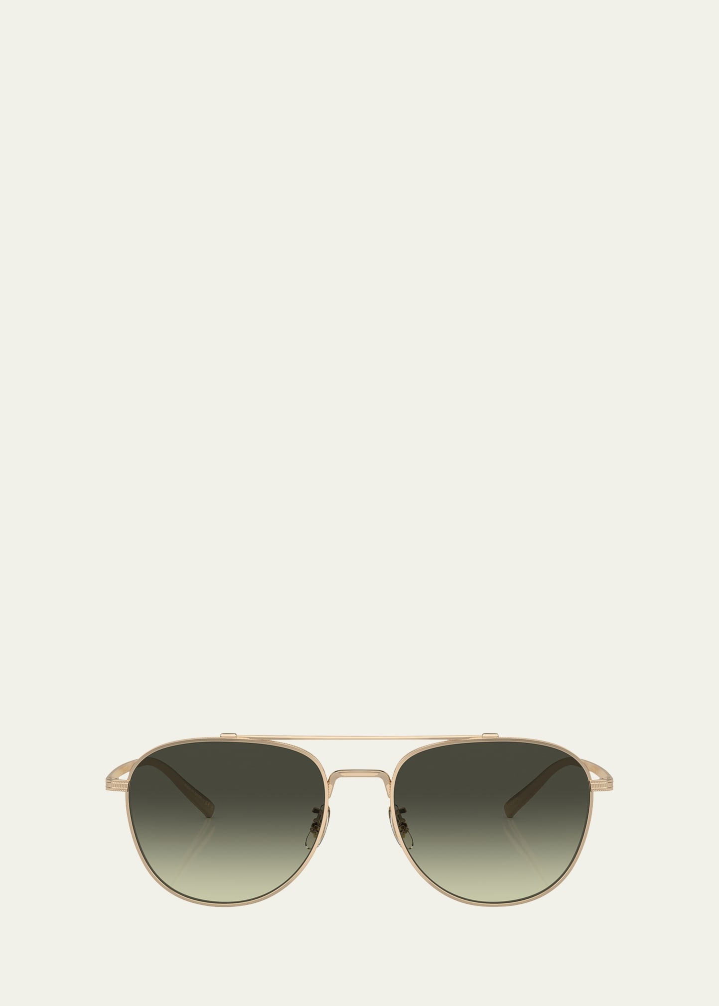 Men's Double-Bridge Metal Aviator Sunglasses - 1