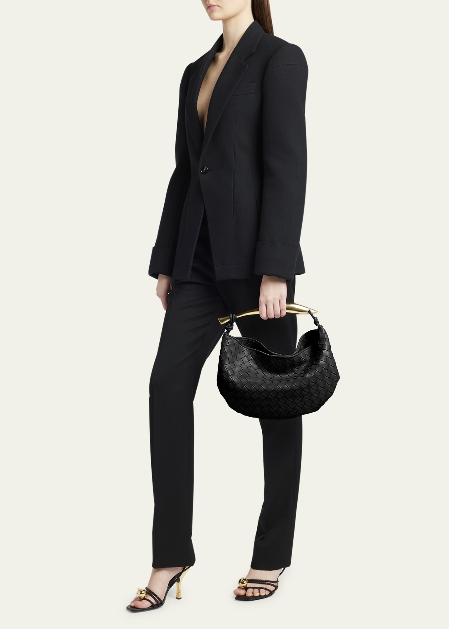 Sardine Intrecciato Napa Top-Handle Bag - 5