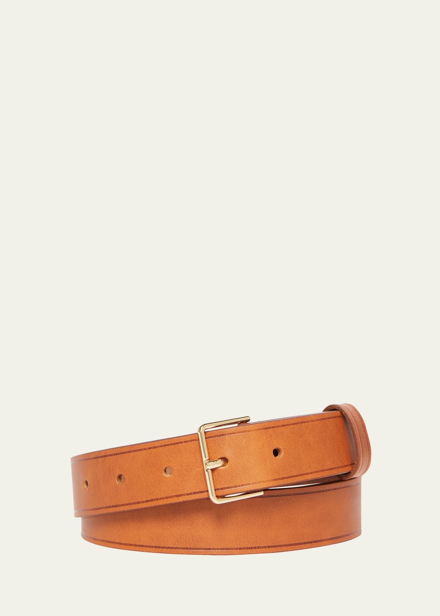 Max Mara Wavenlea Leather Belt | bergdorfgoodman | REVERSIBLE