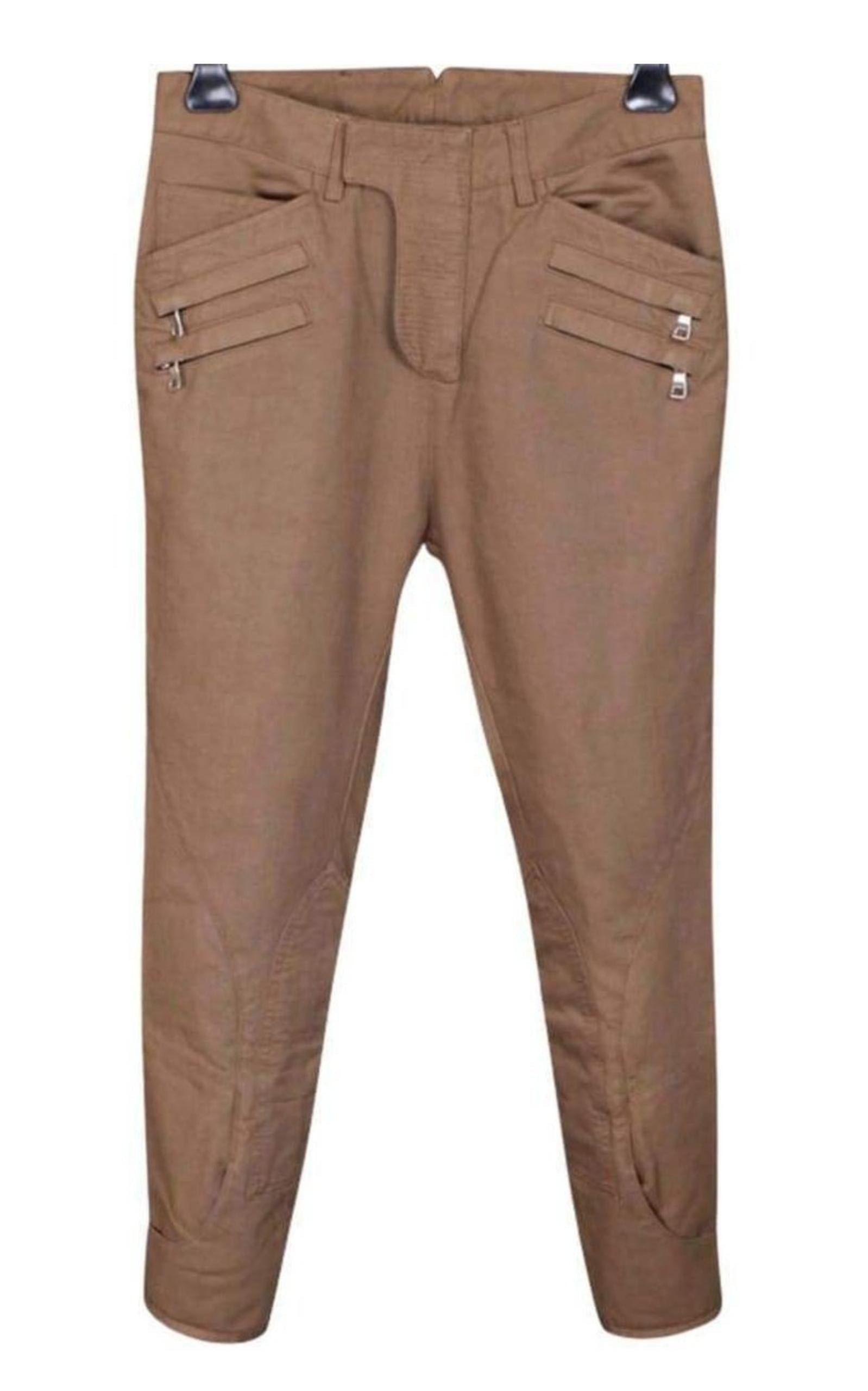 Brown Cropped Trousers - 1