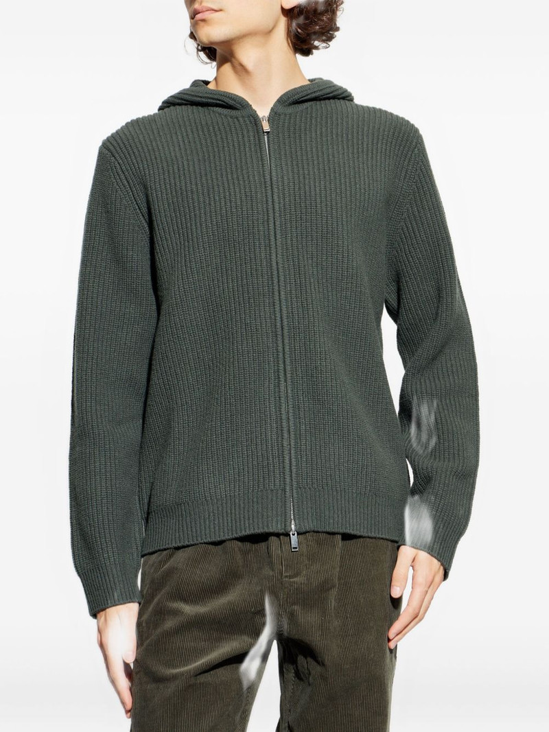 Saisak zip-up knitted hoodie 3