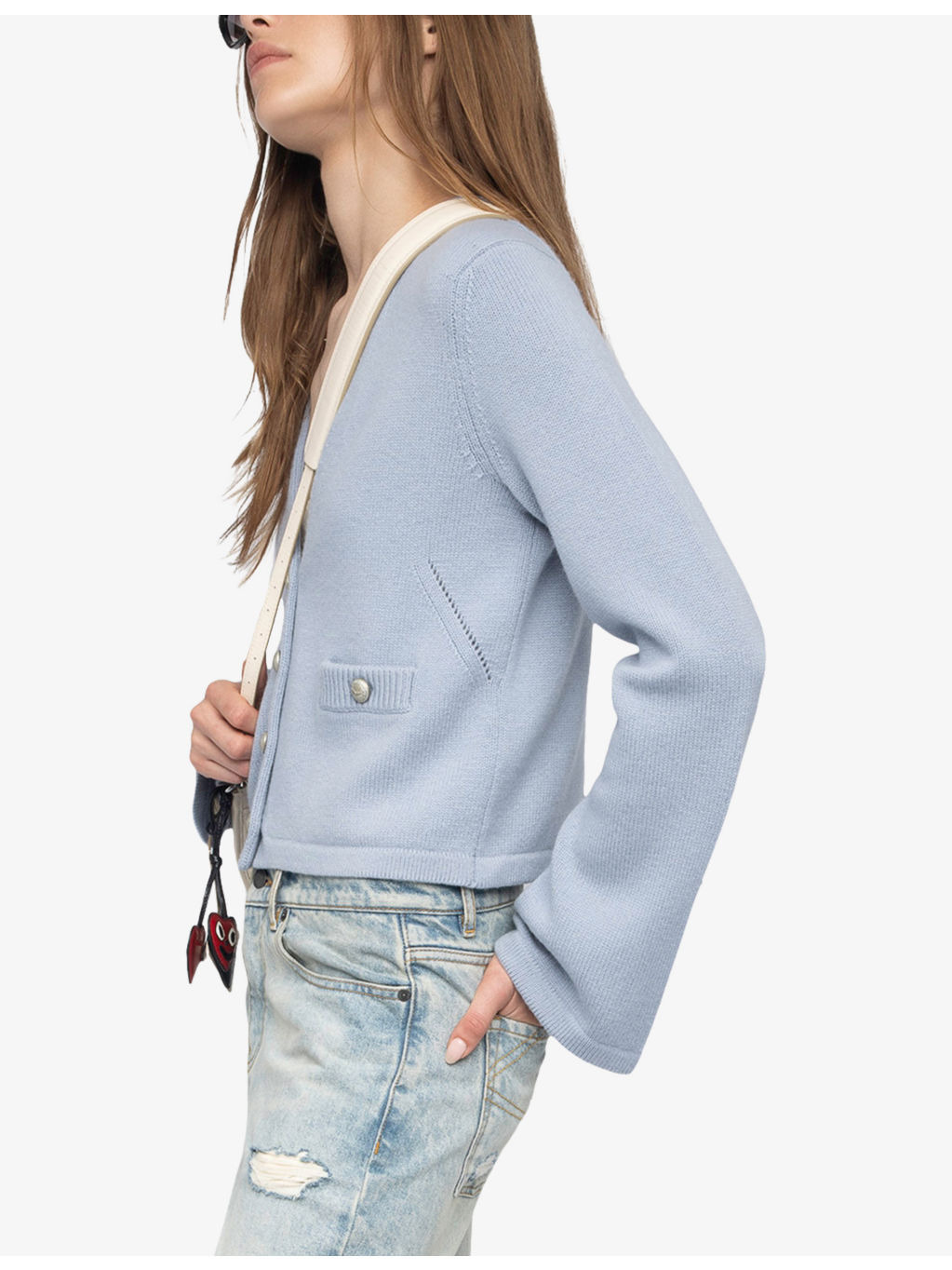 Nolly V-Neck Button-Down Wool And Cashmere-Blend Cardigan - 4
