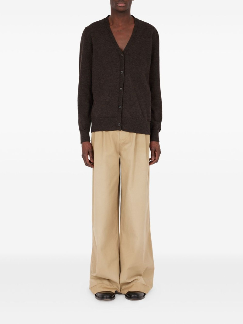 Maison Margiela elbow-patch wool cardigan outlook