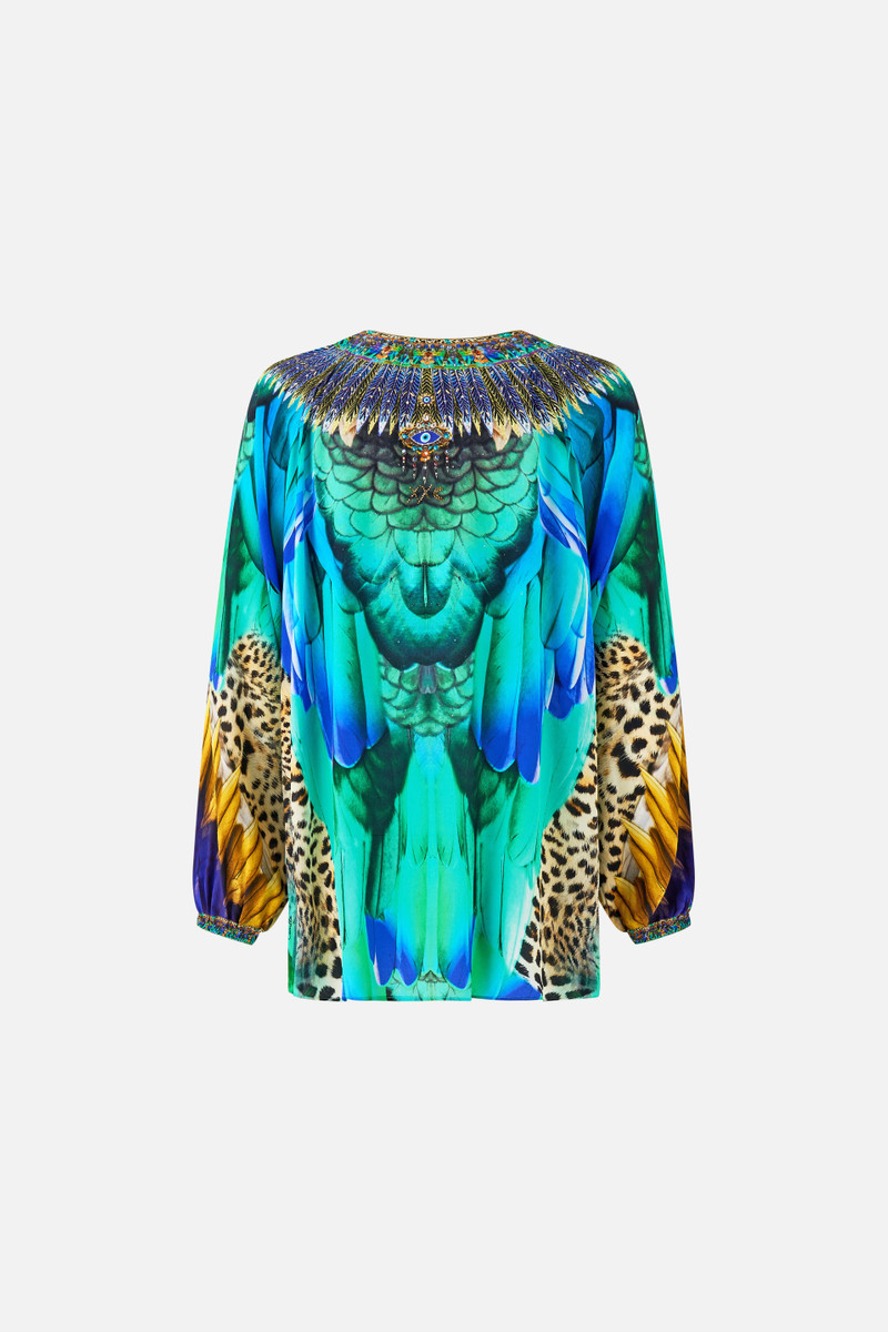 CAMILLA LACE UP BLOUSE outlook