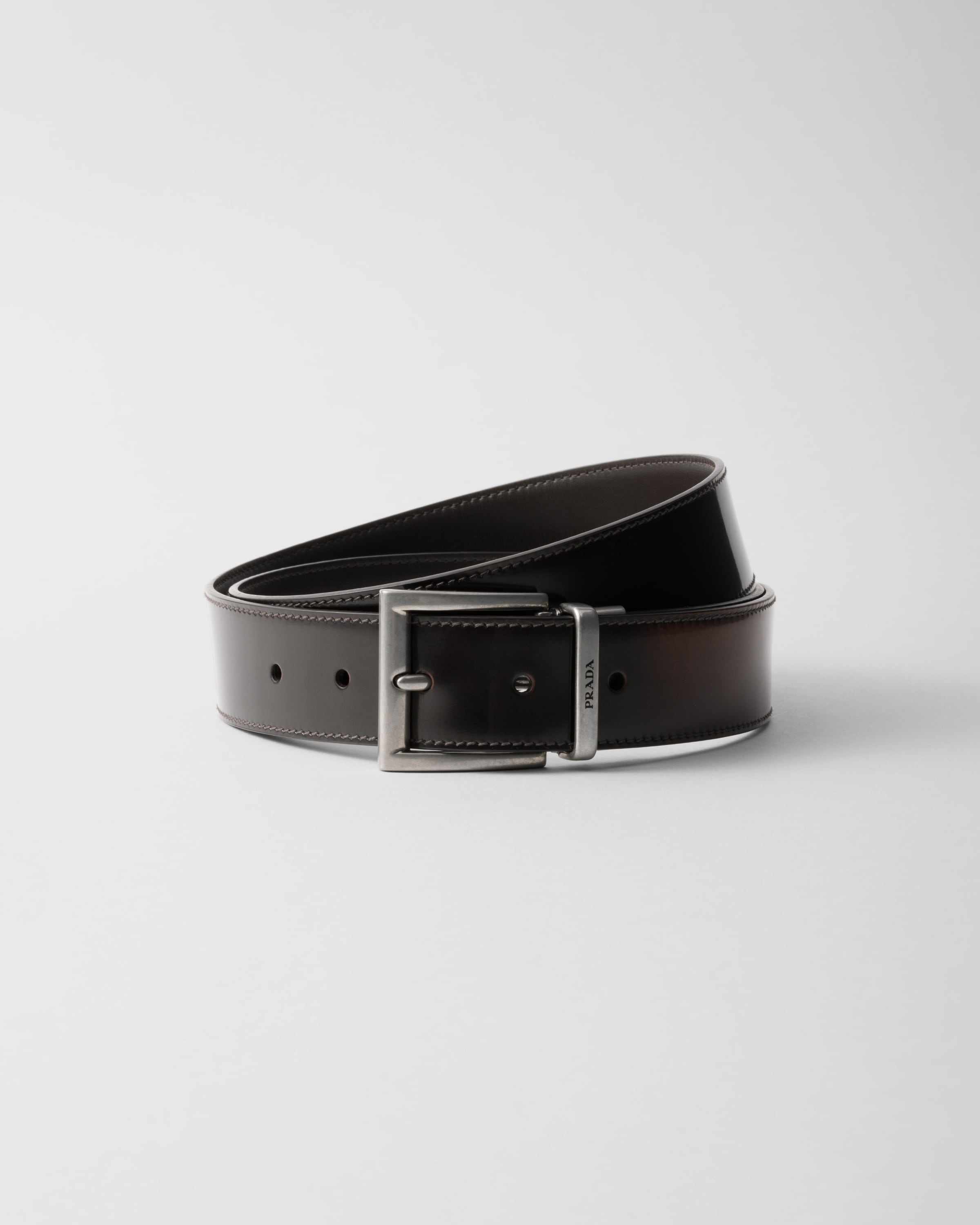 Prada Brushed leather belt | REVERSIBLE