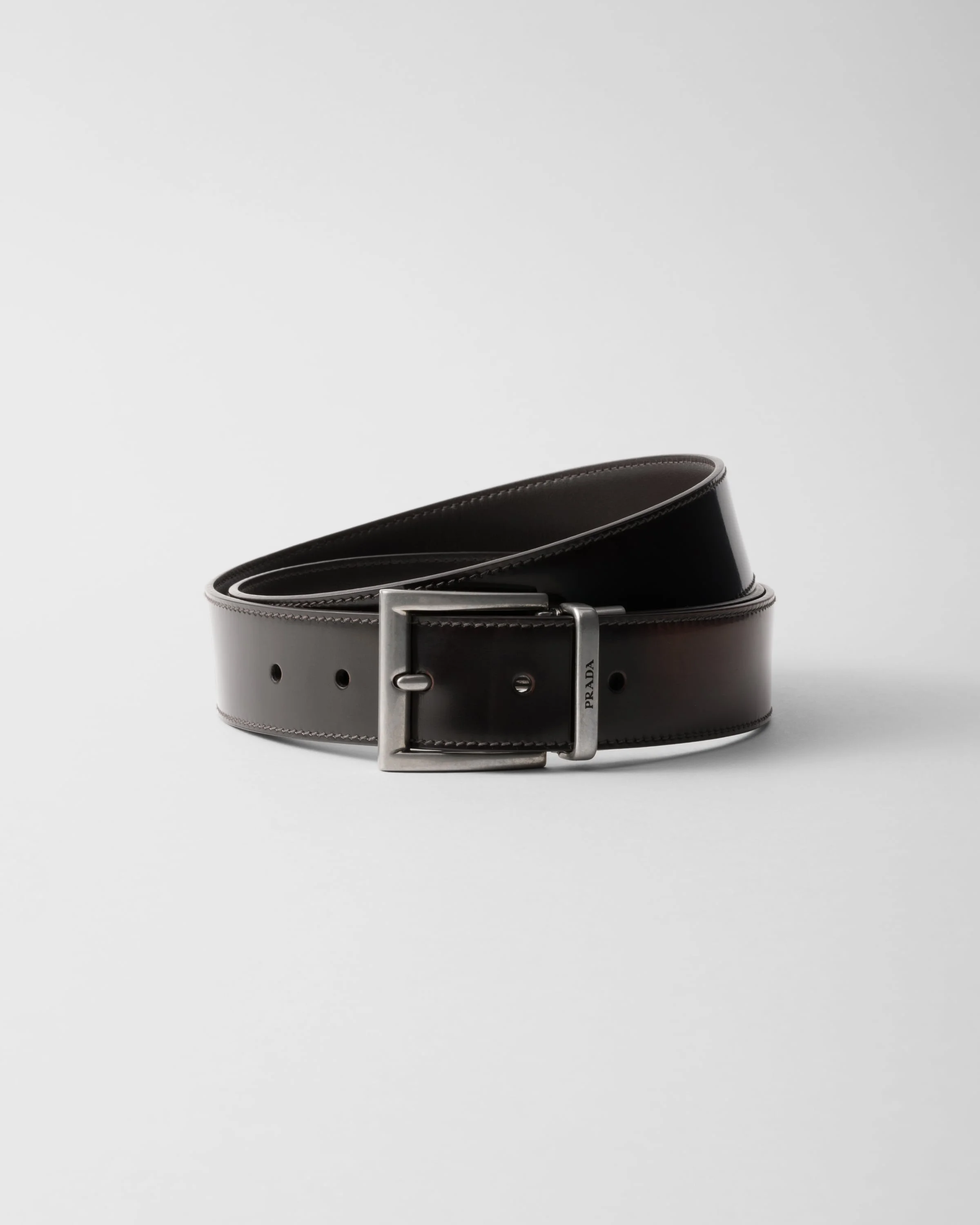 Brushed leather belt - 1