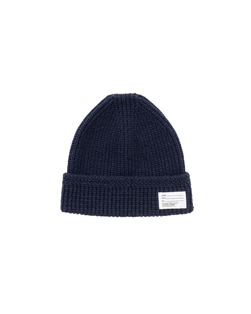 KNIT BEANIE (W/WS) NAVY 1