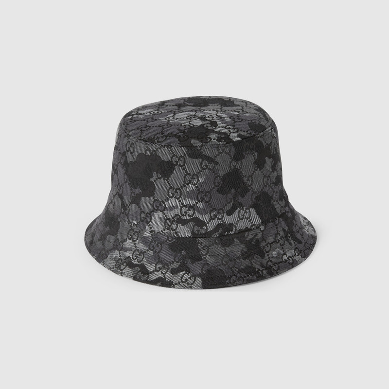 GG marbled canvas bucket hat 1
