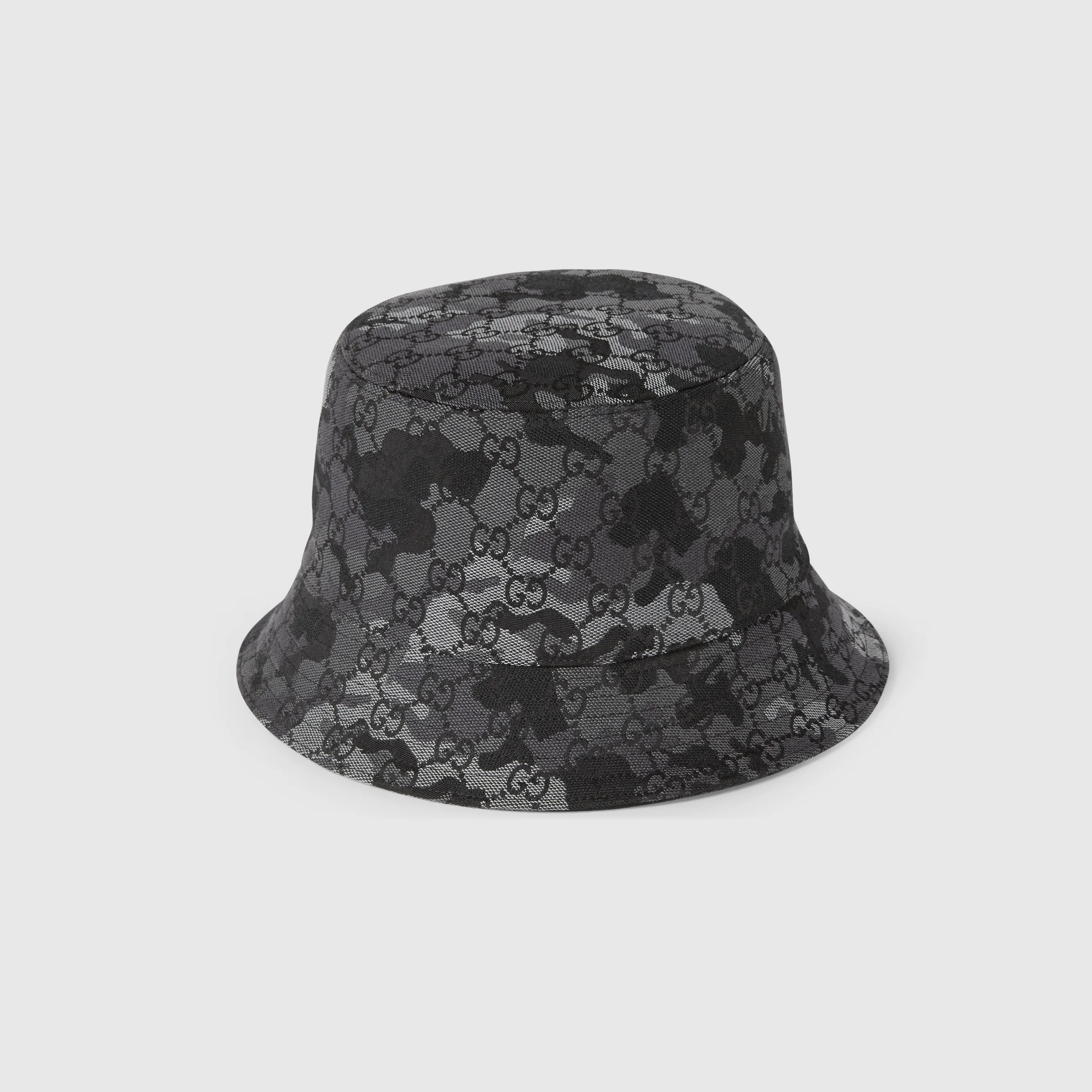 GG marbled canvas bucket hat - 1