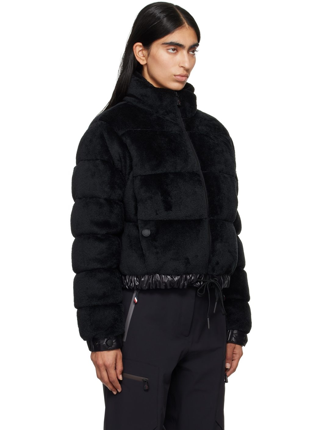 Black Ayse Faux-Fur Down Jacket - 2