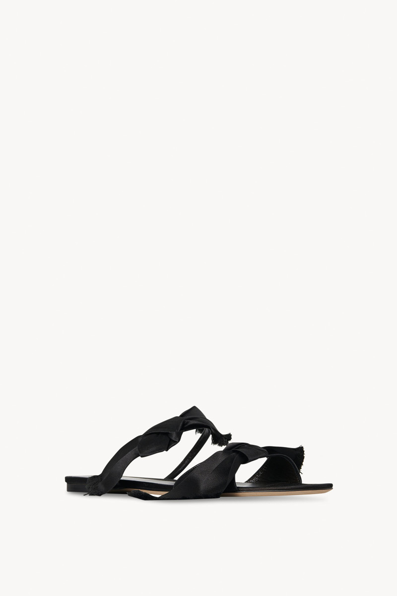 The Row Vika Knot Sandal in Satin outlook
