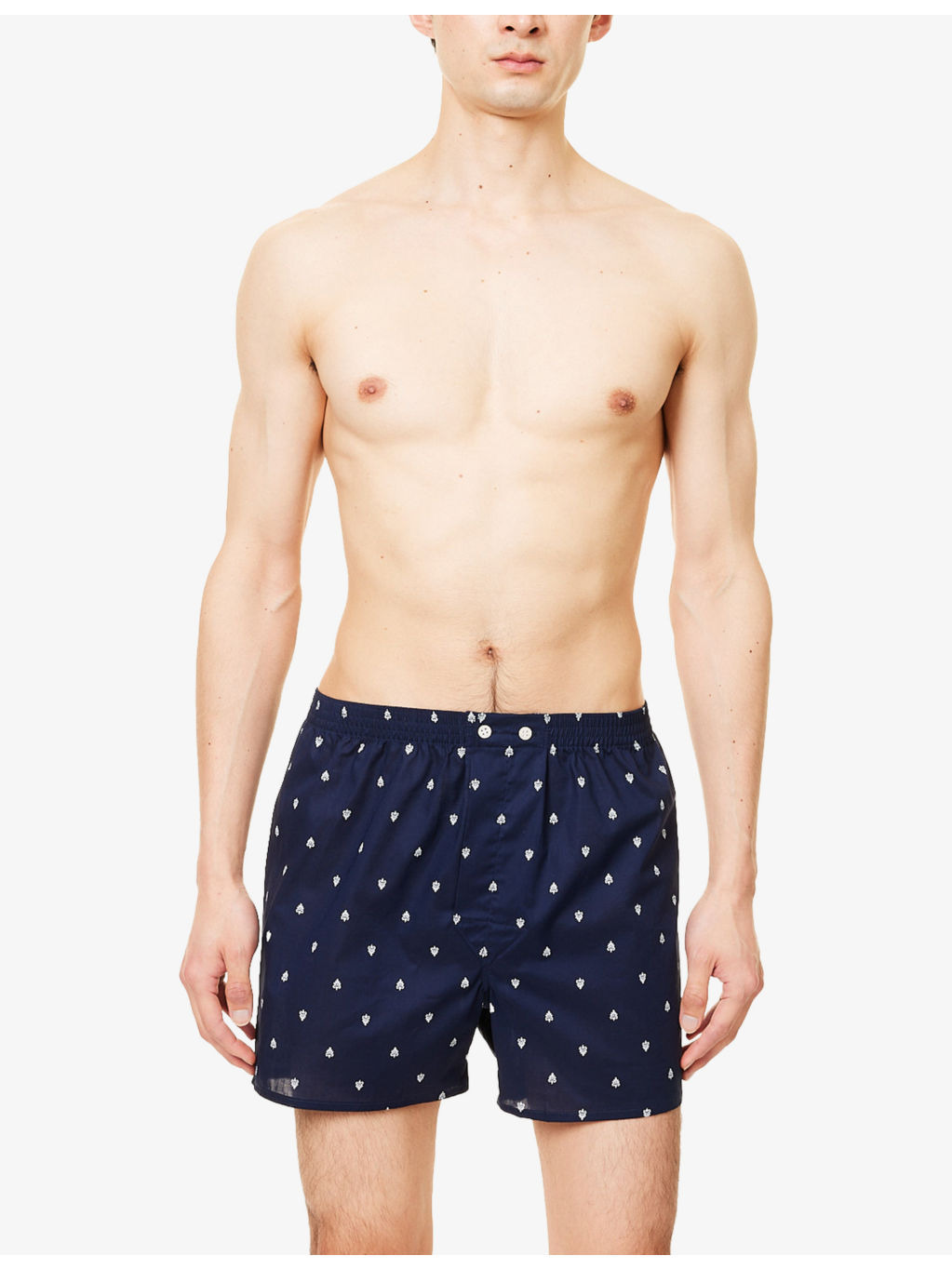 Printed Mid-Rise Cotton-Poplin Boxer Shorts - 2