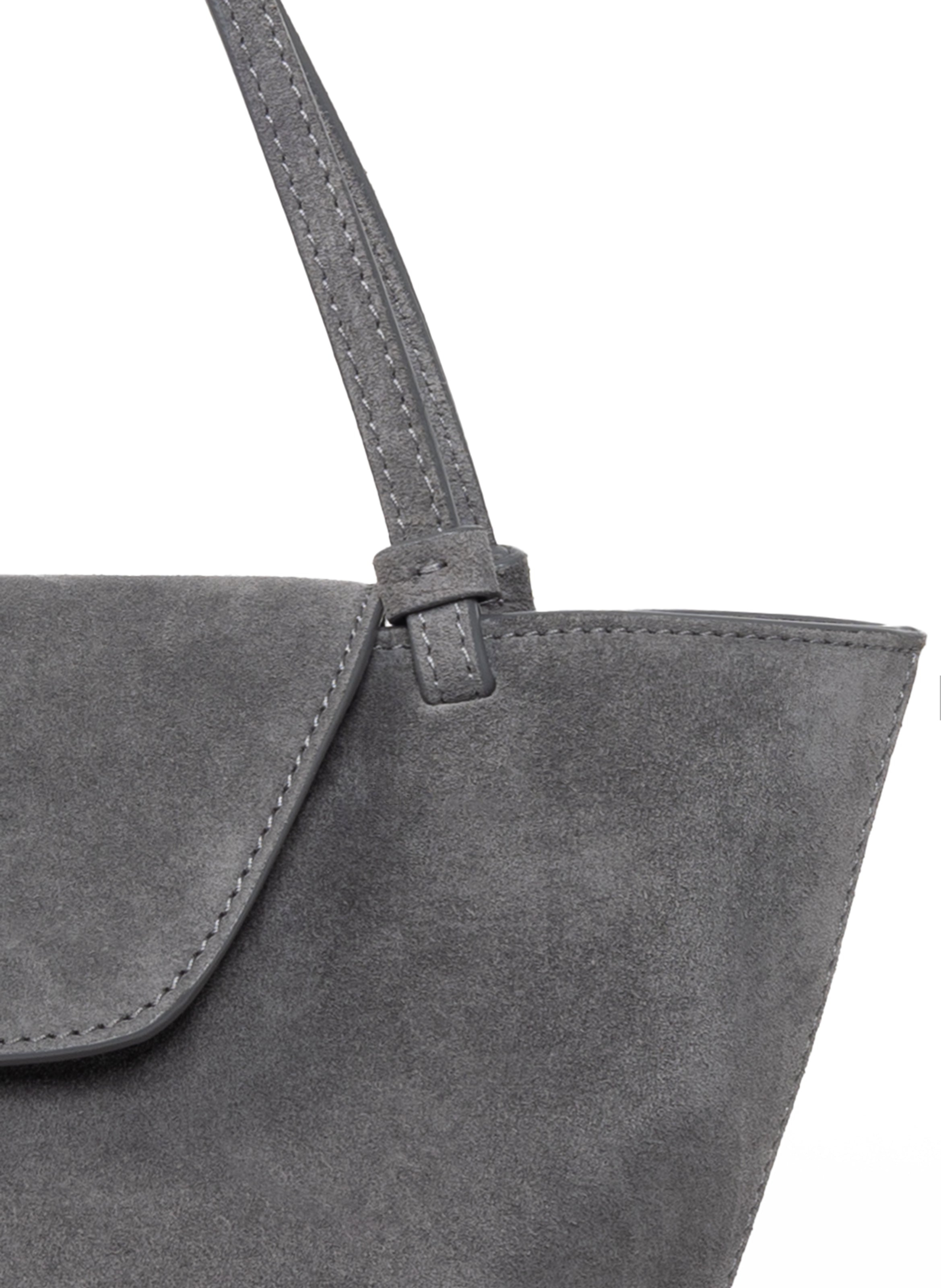 Courrier Tote Suede Grey - 4