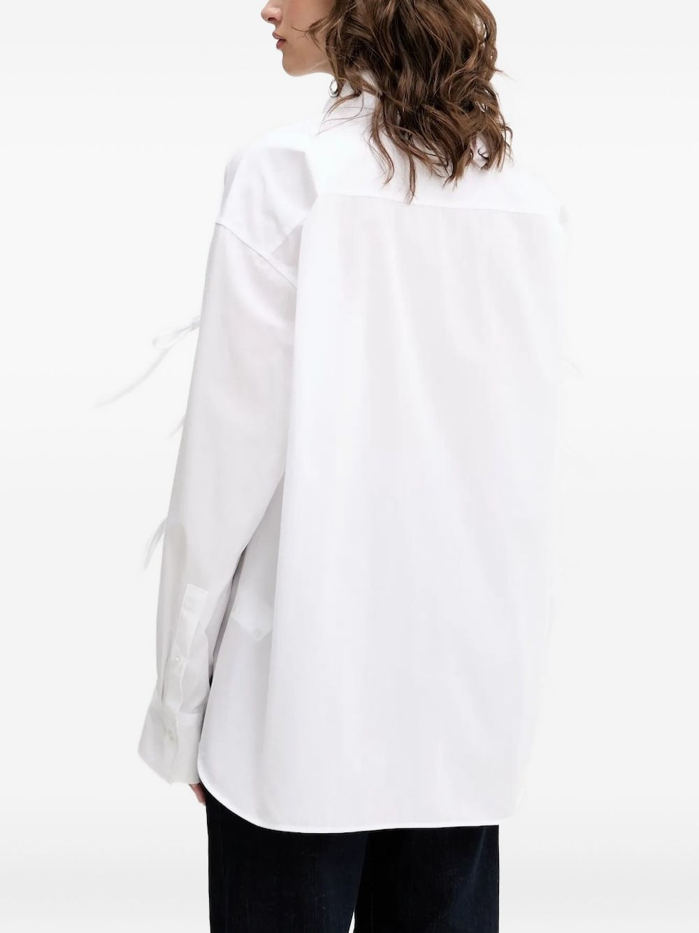 slit-sleeve tie-detail shirt - 3