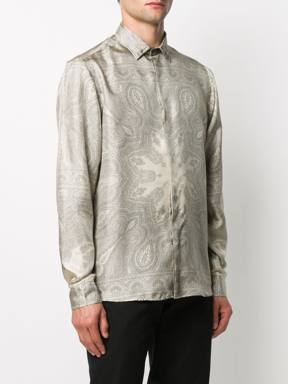 paisley-print satin shirt - 3