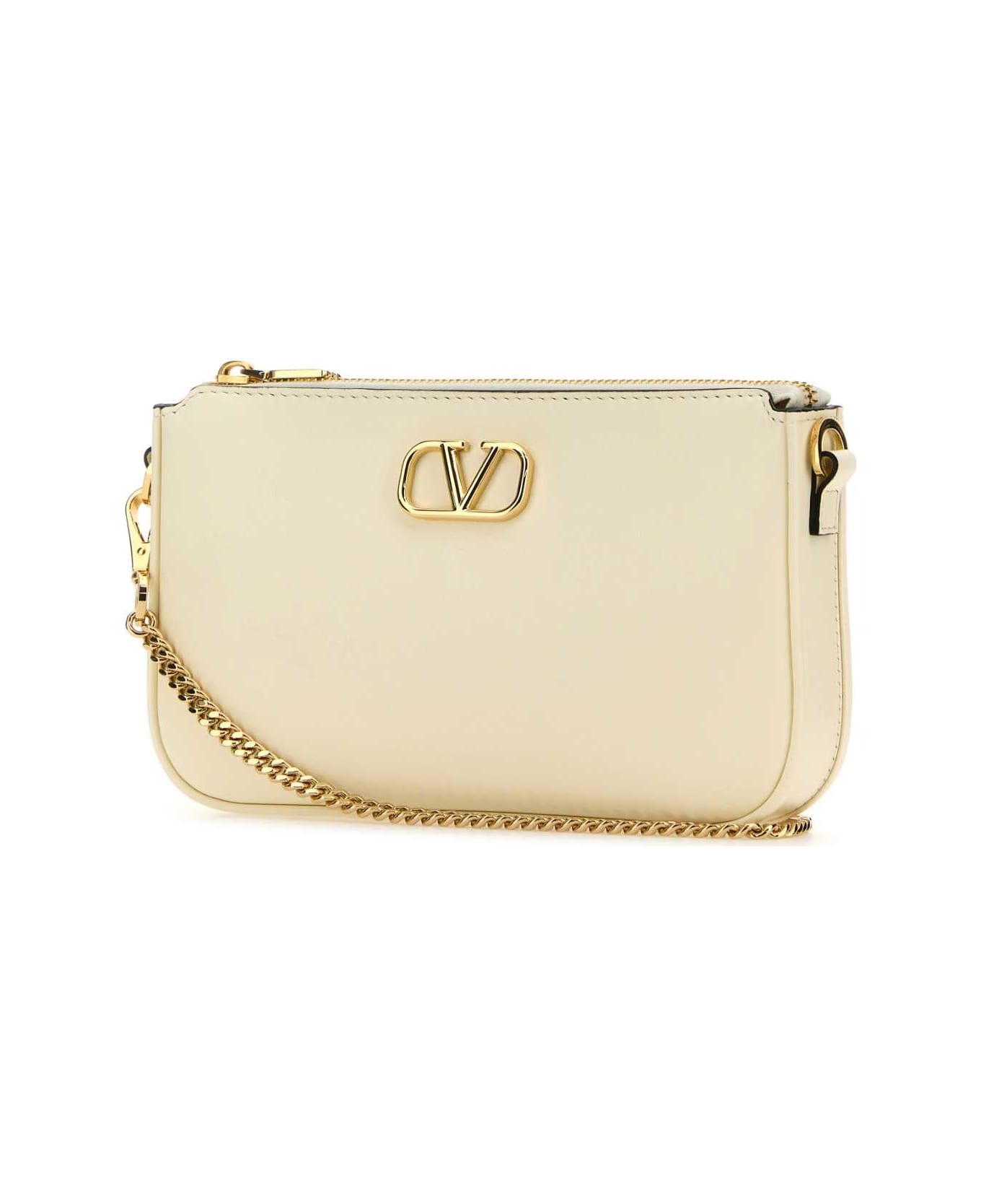 ショルダーバッグ・ポシェット VALENTINO IVORY LEATHER VLOGO SIGNATURE SHOULDER BAG Valentino Garavani Ivory Leather Vlogo Signature Shoulder