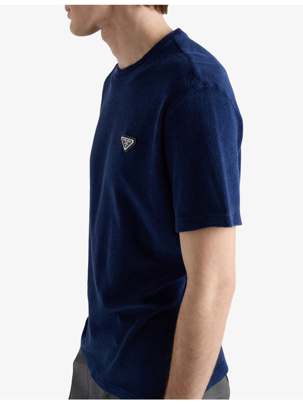 Triangle-Logo Terry Cotton-Jersey T-Shirt - 4