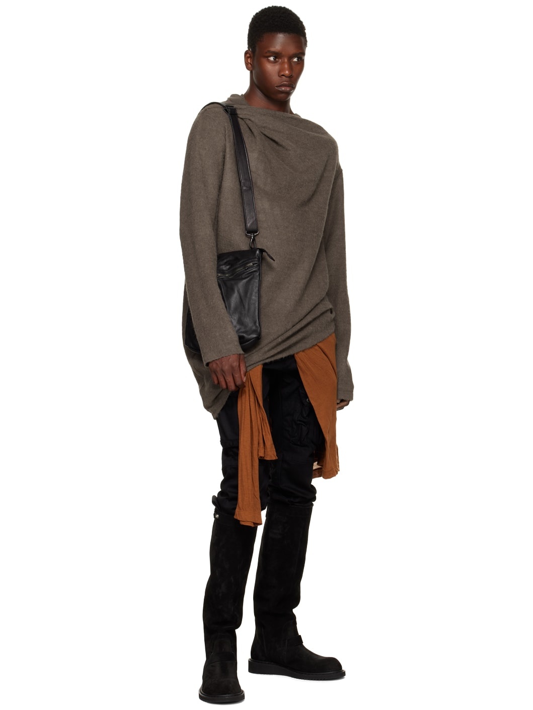 Black Gas Mask Cargo Pants - 5