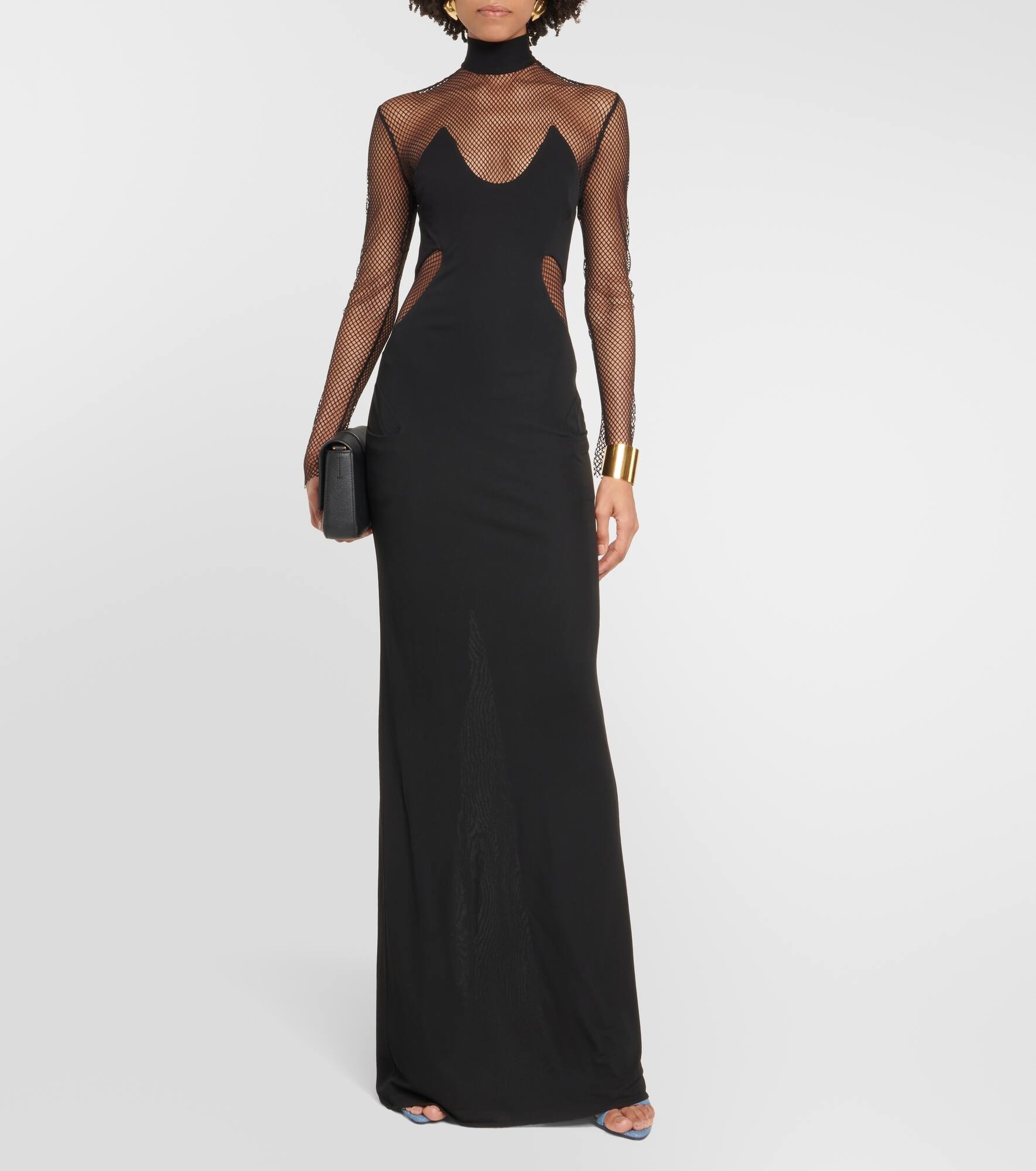 Long-sleeved cutout gown - 2