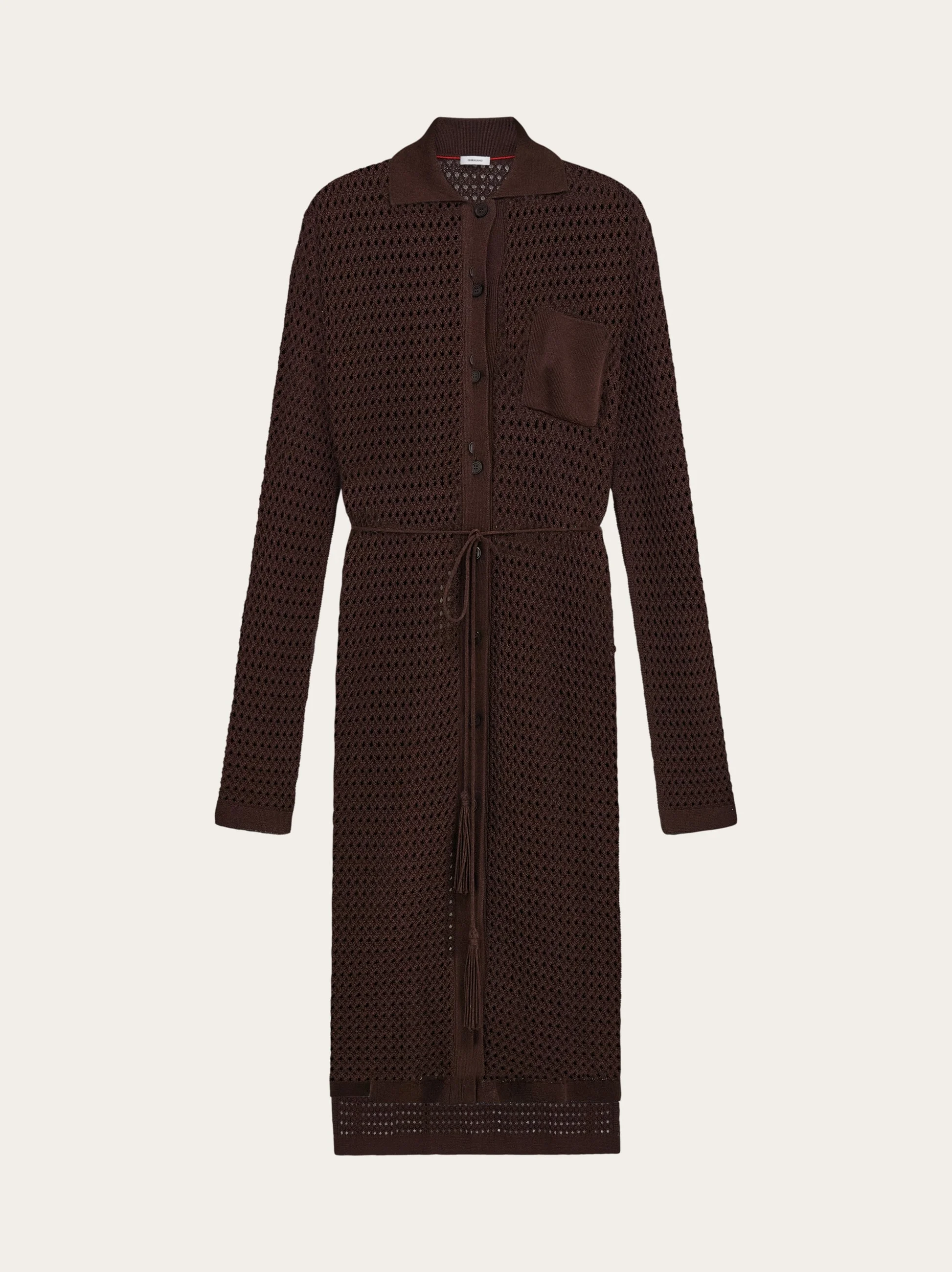 Knitted shirt dress - 1