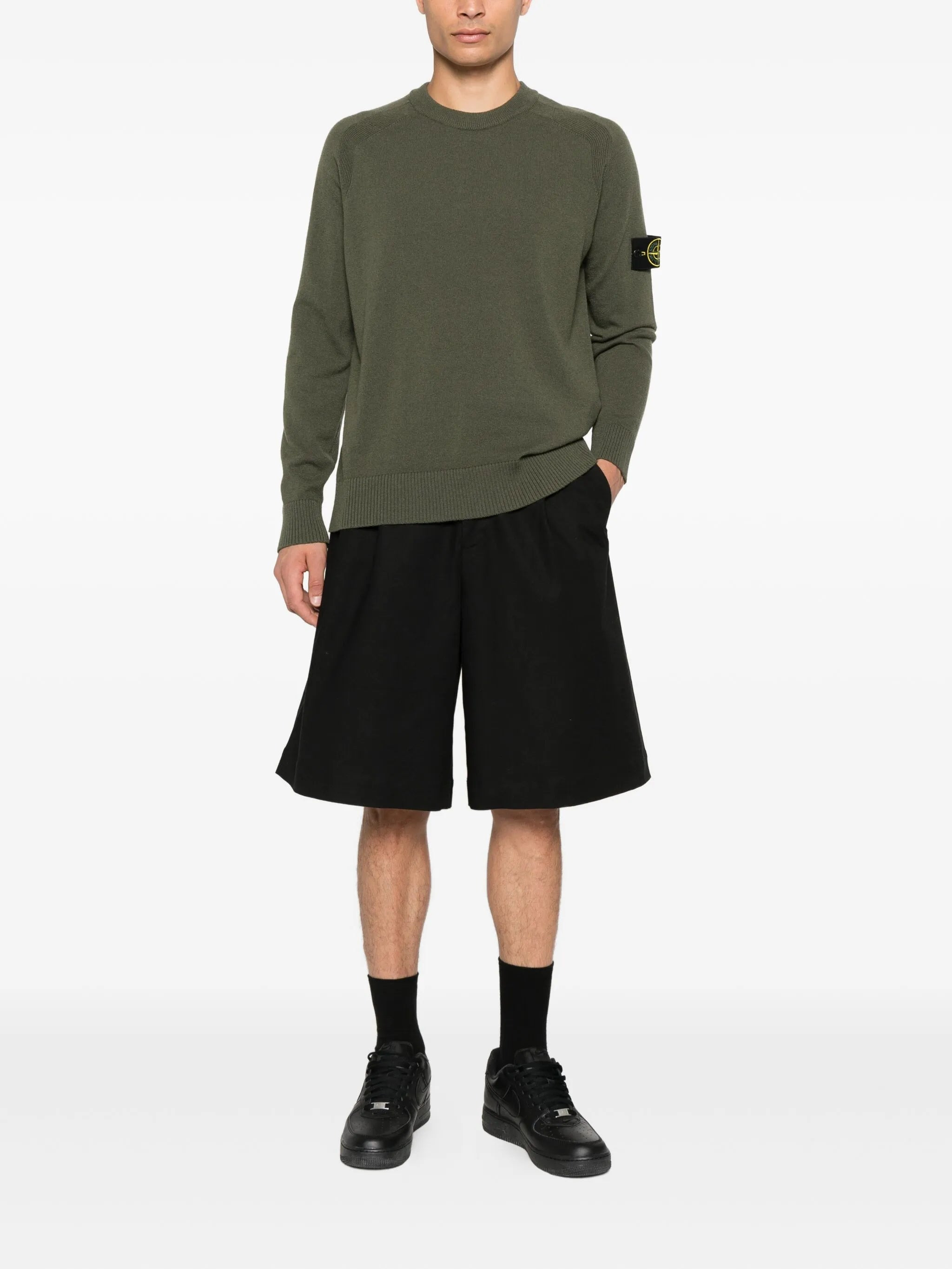 Stone Island Raglan-sleeves Wool Sweater - 4