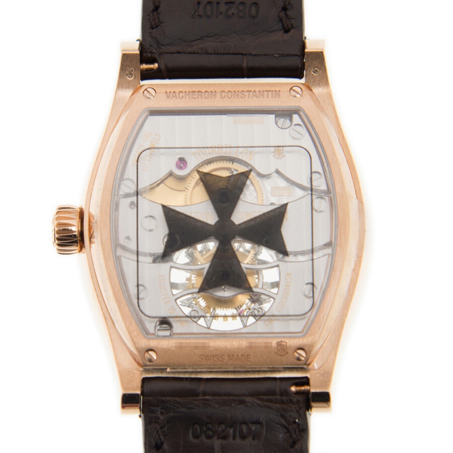 Vacheron Constantin Malte Tourbillon 18kt Rose Gold Brown Leather Men's Watch 30130000R-9754 - 3
