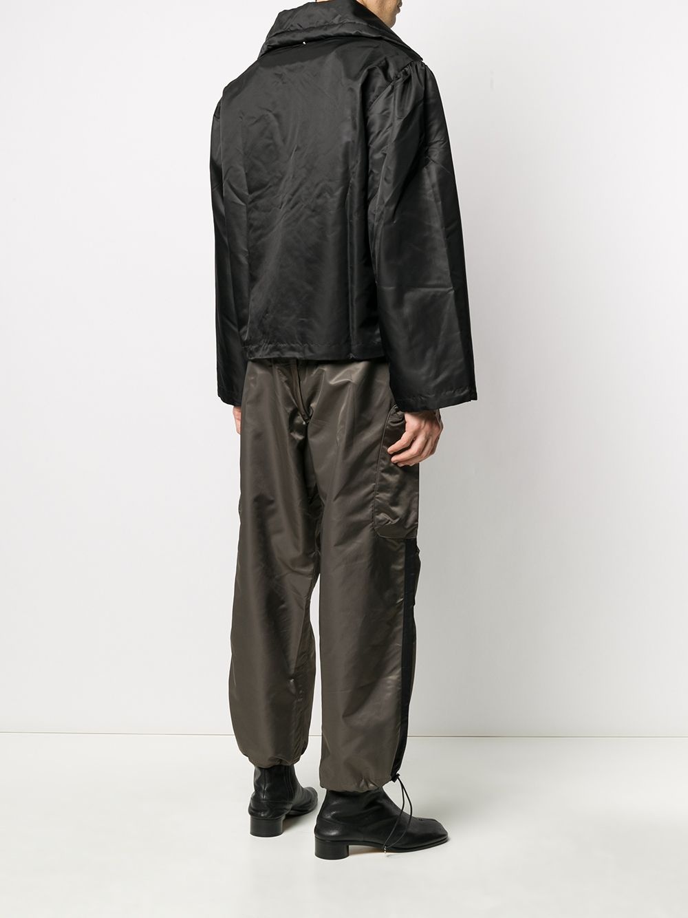 wide collar padded jacket - 6