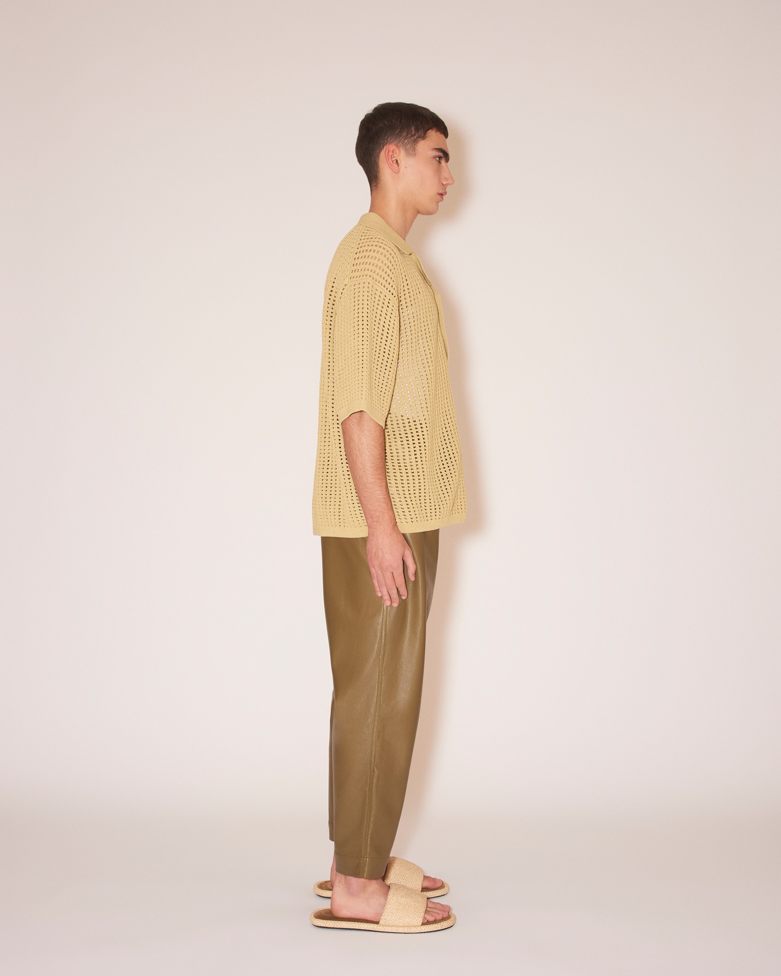 DORIAN - Paper crochet shirt - Brown - 3