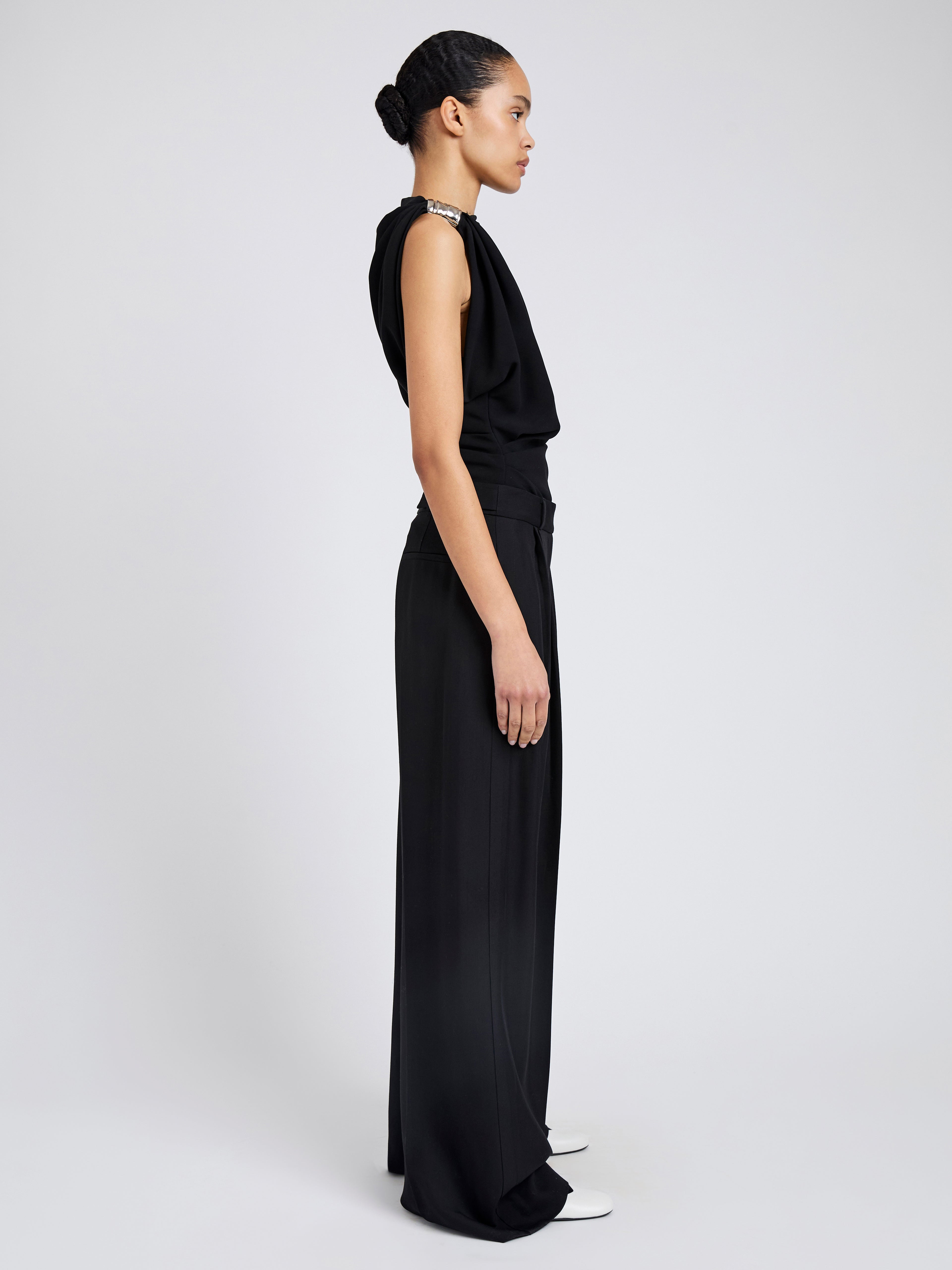 Malika Top in Matte Double Crepe - 4