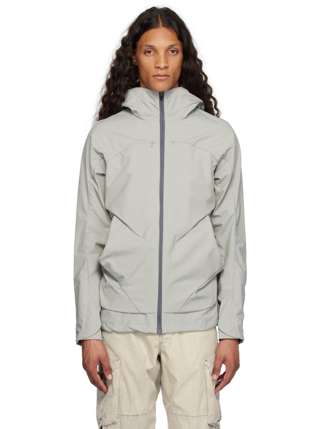 HYEIN SEO Gray Tuck Jacket | REVERSIBLE