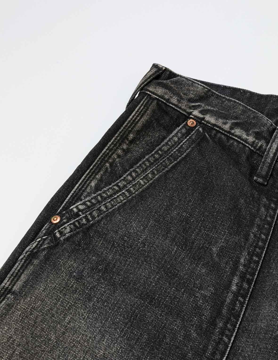 Washed Seagull Print Regular Fit Painter Jeans - 13