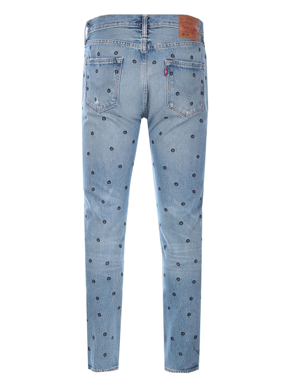 embroidered cotton jeans - 3