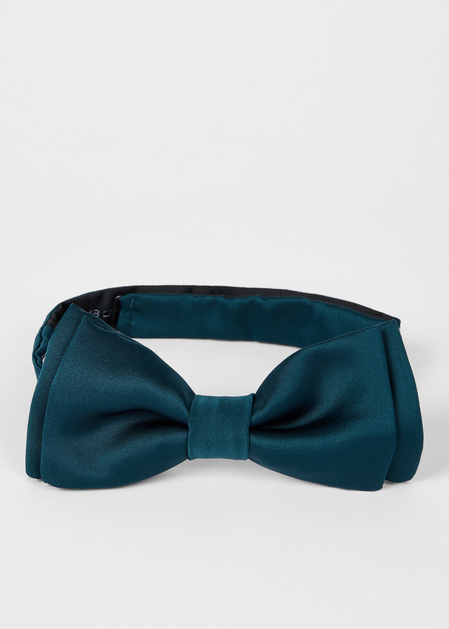 Teal Pre-Tied Satin Bow Tie - 3