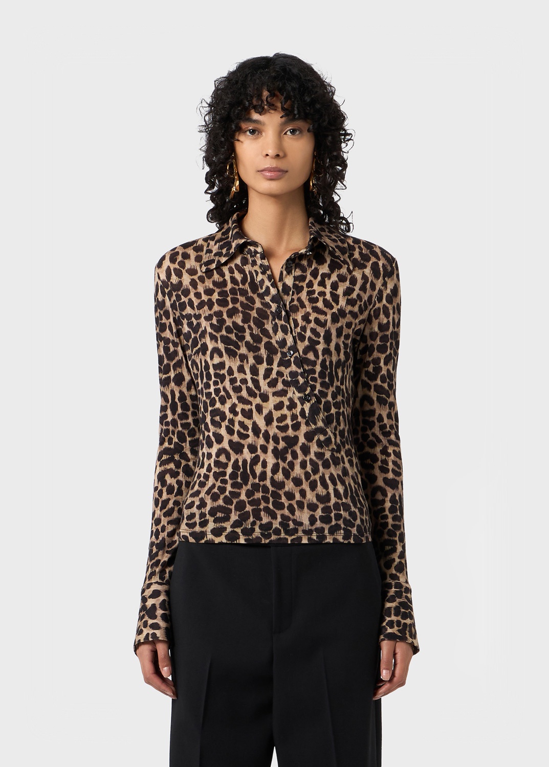 ANIMALIER PRINT JERSEY SHIRT - 3