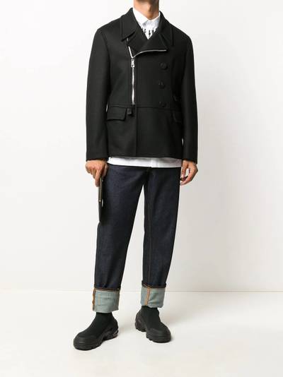 Neil Barrett asymmetric zip-fastening coat outlook