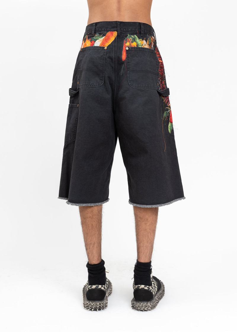 doublet Black Vegetable Embroidery Cut-Off Pants outlook