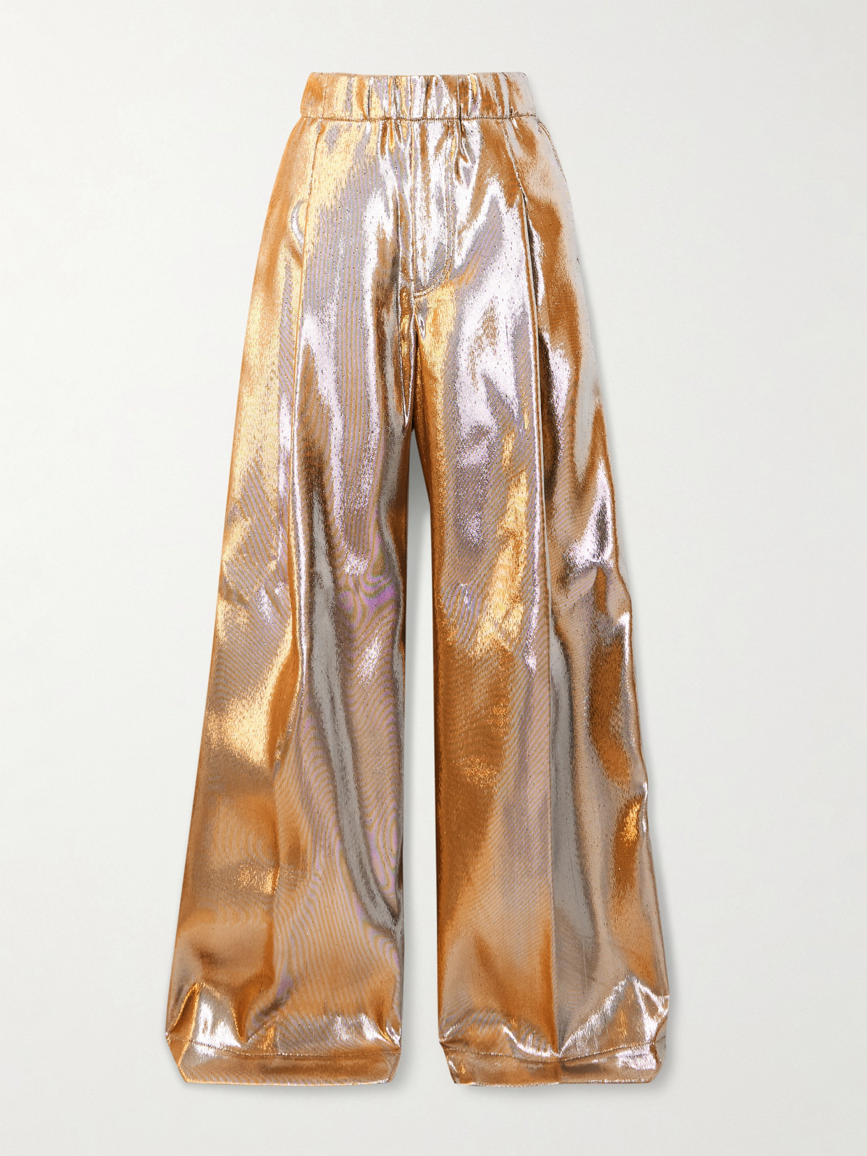 Lamé Wide-leg Pants - 1