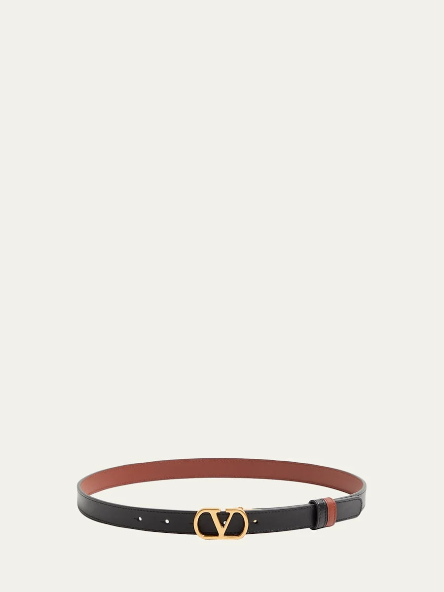 Reversible VLogo Signature Leather Belt - 1