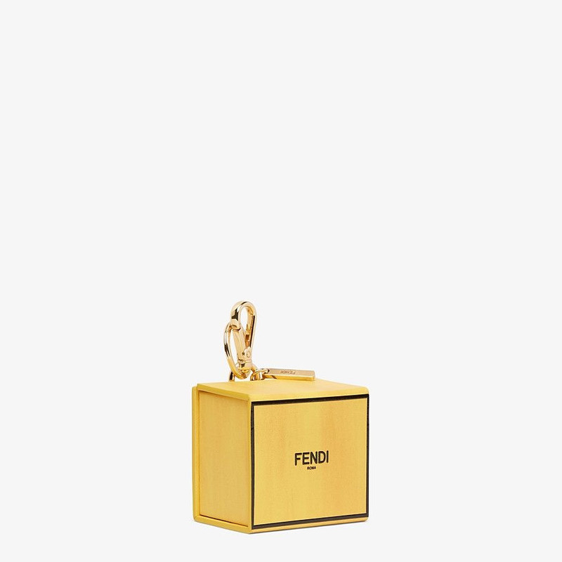 FENDI Yellow leather key ring outlook