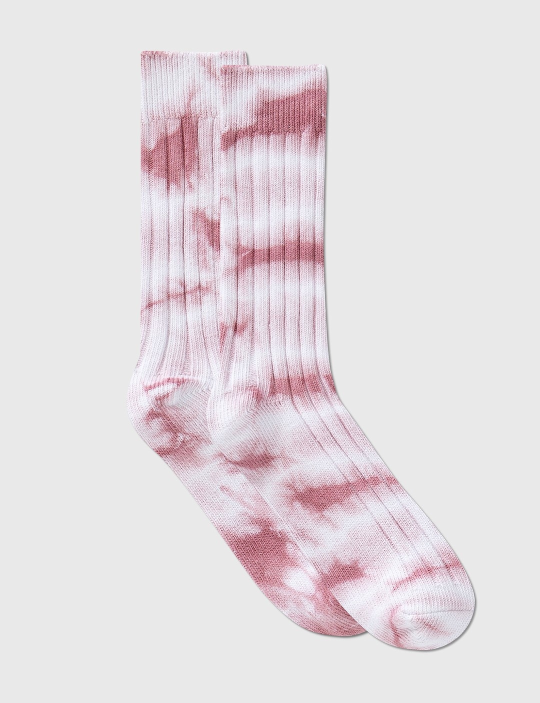 DYED RIBBED CREW SOCKS - 2