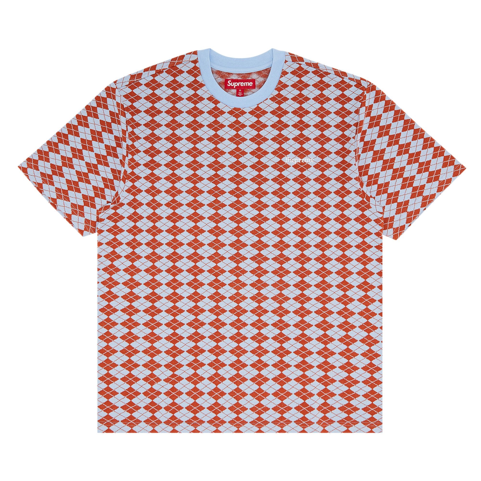 Supreme Diamond Jacquard Short-Sleeve Top 'Blue' - 1