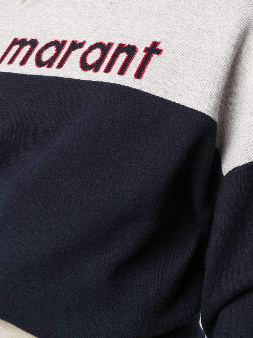 logo panelled crew neck jumper - 5