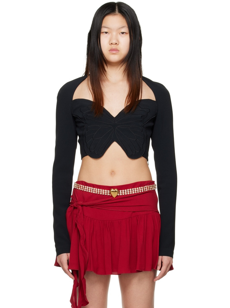 Black Embroidered Blouse 1