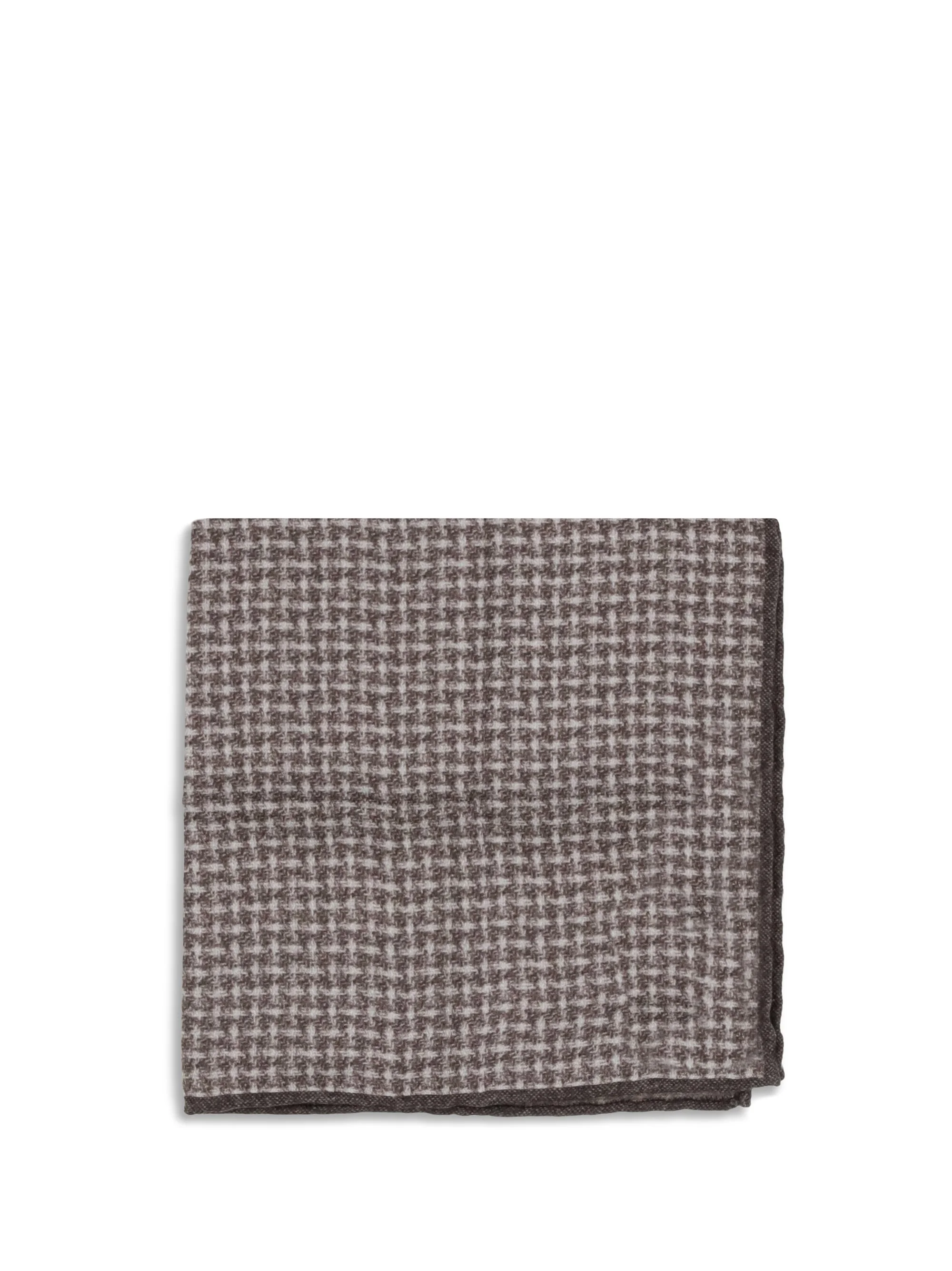 Brunello Cucinelli Men Silk Pocket Square With Woven Design - 1