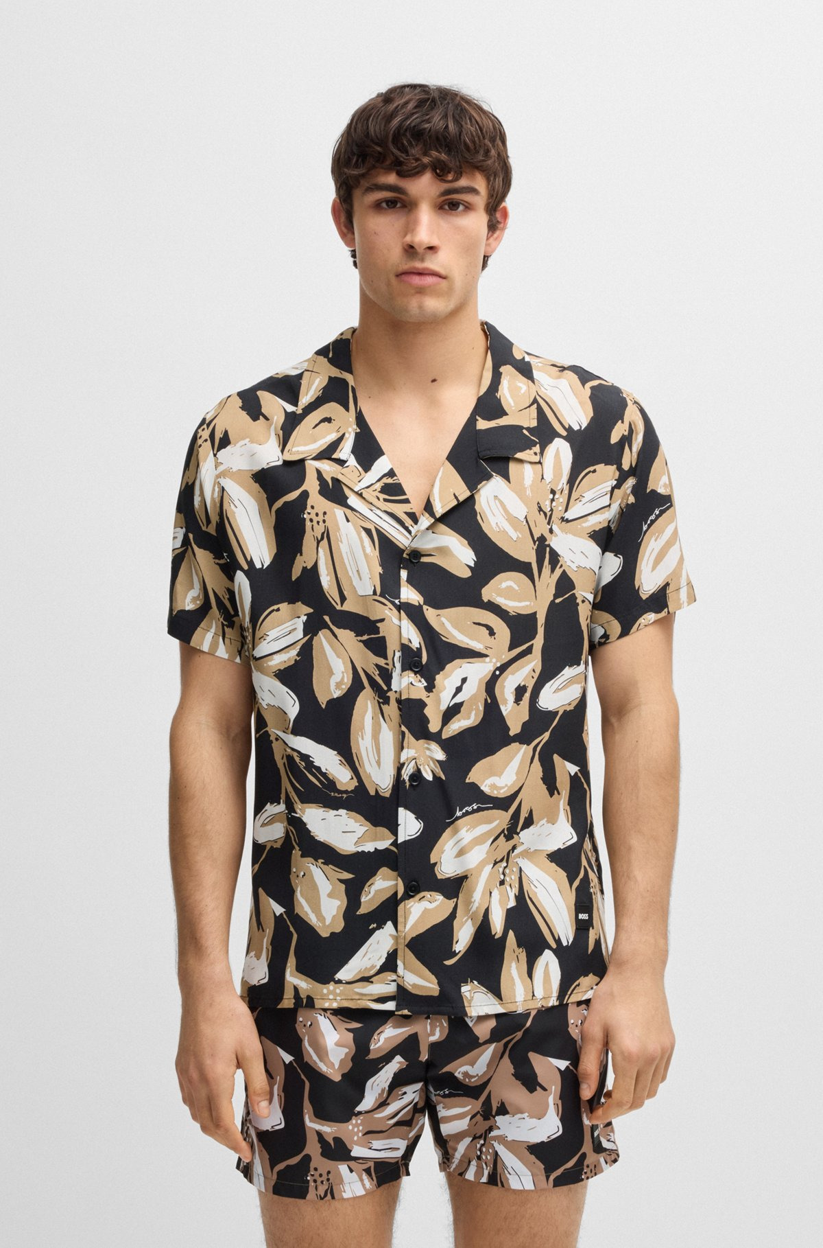 REGULAR-FIT BEACH SHIRT WITH ALL-OVER PRINT - 2