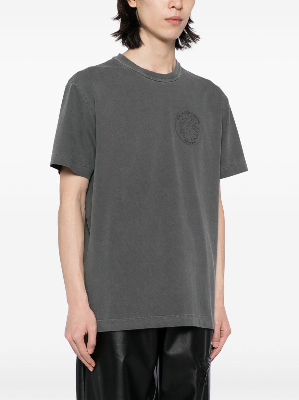 statue of liberty-embossed crew neck T-shirt - 4