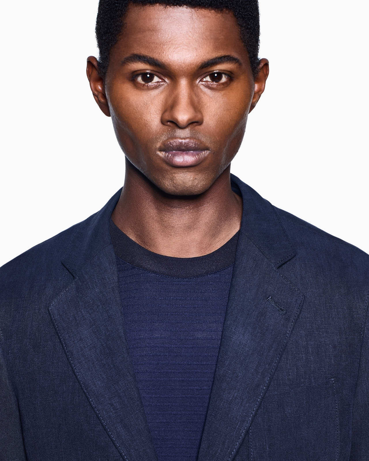 UPTON LINE SINGLE-BREASTED JACKET IN LINEN CANVAS - 5