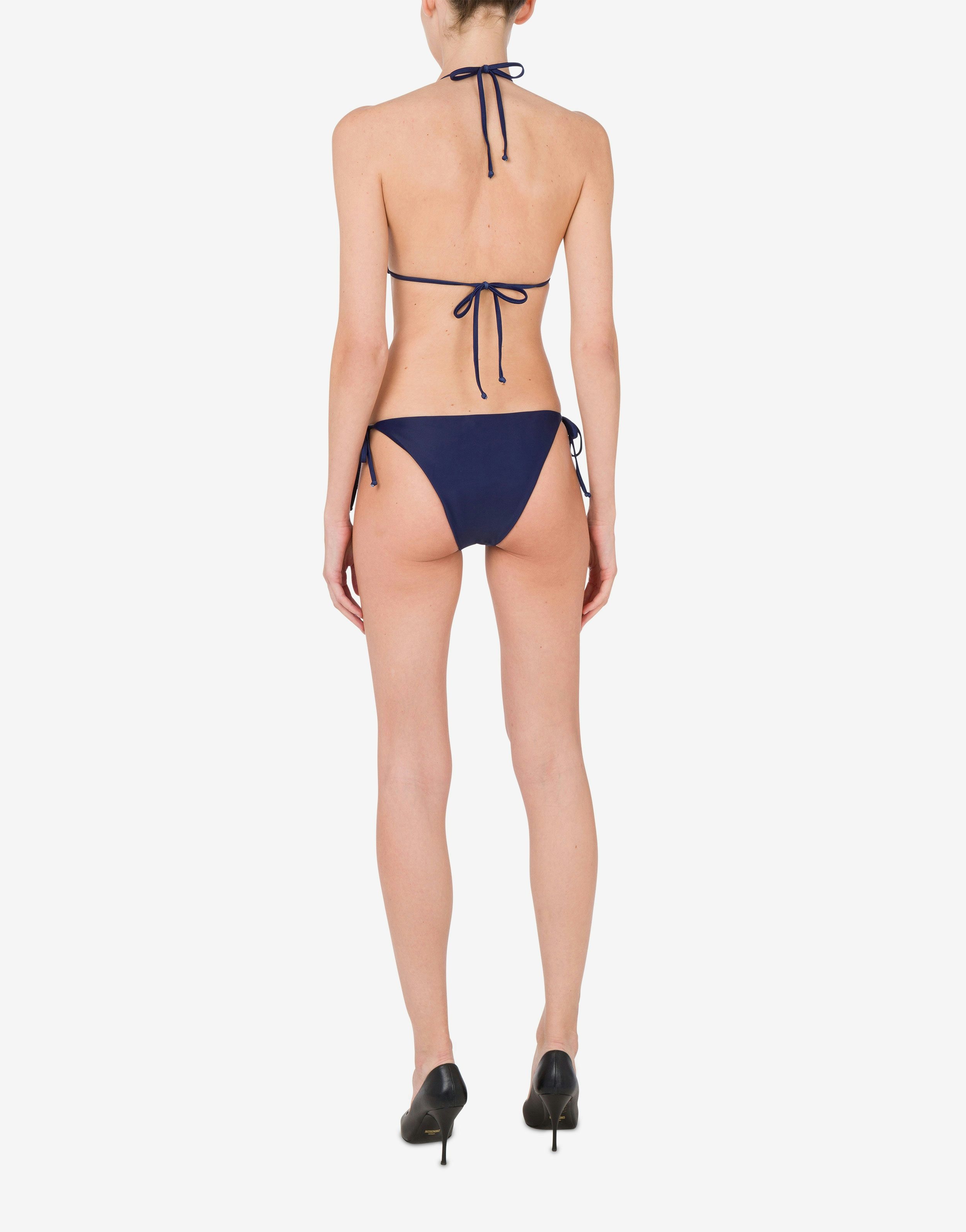 STRIPED LETTERING LOGO SWIM BRIEFS WITH LACES - 3